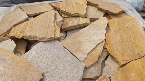 Плитняк златолит жёлтый для цоколя купить в Элисте