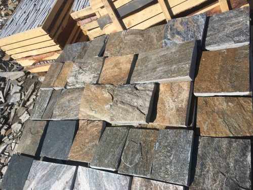 Плитка пилёная златолит Уральский для цоколя, отмостки купить в Элисте