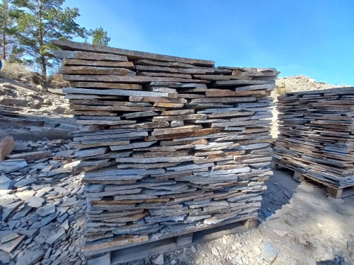 Плитняк златолит серебристый для фасада купить в Элисте